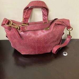 HOBO Pink Leather Satchel